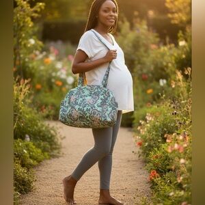 Vera Bradley Quilted Baby Bag w/ Changing Pad – Mint Paisley – NWOT